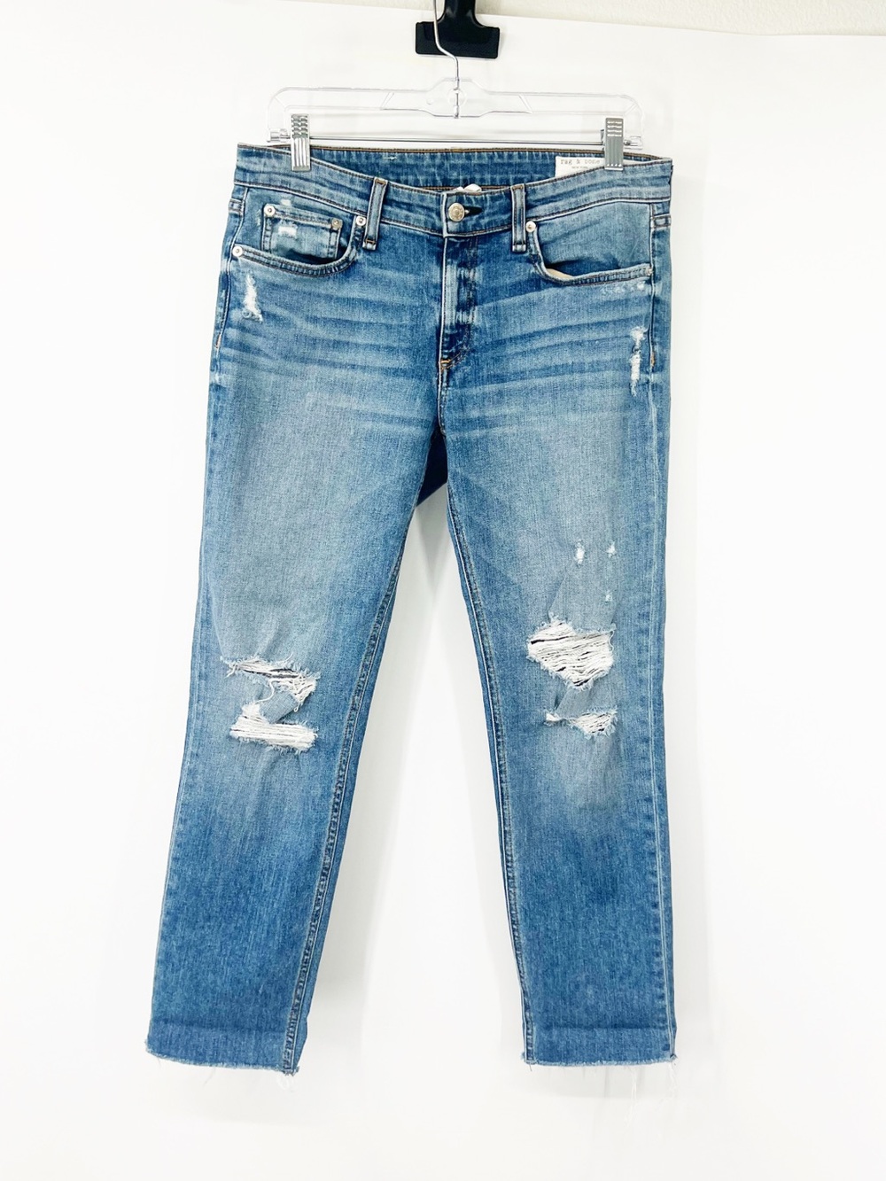 Rag & Bone Dre Low-Rise Slim Boyfriend Jeans Marie Hole